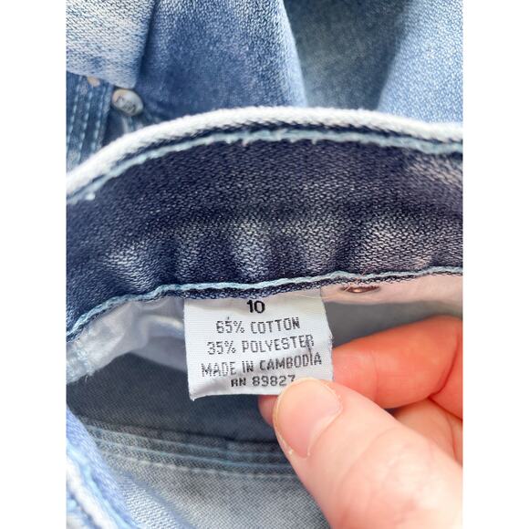 Boys Vintage Webs Wide Leg Baggy Medium Wash Carpenter Jeans Size 10 - Picture 10 of 11